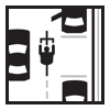 Ride in a straight line to the right of traffic (on two-way streets) and a little more than a car-door width away from parked cars.